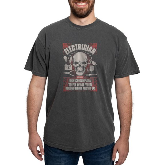 CafePress - Electrician T Shirt T Shirt - Mens Comfort Colors Shirt