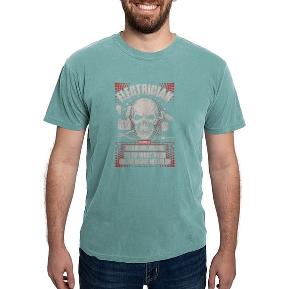 CafePress - Electrician T Shirt T Shirt - Mens Comfort Colors Shirt