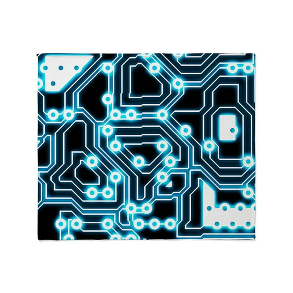 CafePress - Electron Blue/Black Throw Blanket - Soft Fleece Throw Blanket, 50"x60" for All Ages