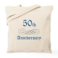 thumbnail image 1 of CafePress - Elegant 50Th Anniversary Tote Bag - Unisex Canvas Tote Bag, Beige, 1-Piece, 1 of 6