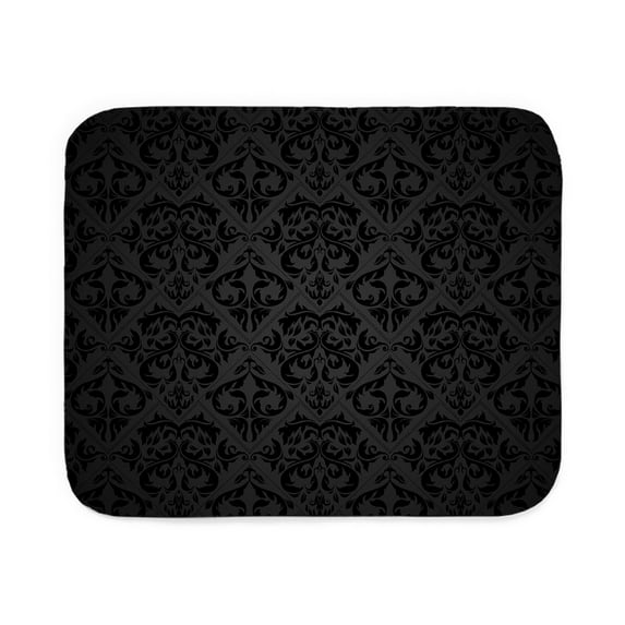 CafePress - Elegant Black - Sherpa Fleece Throw Blanket 60" x 50"