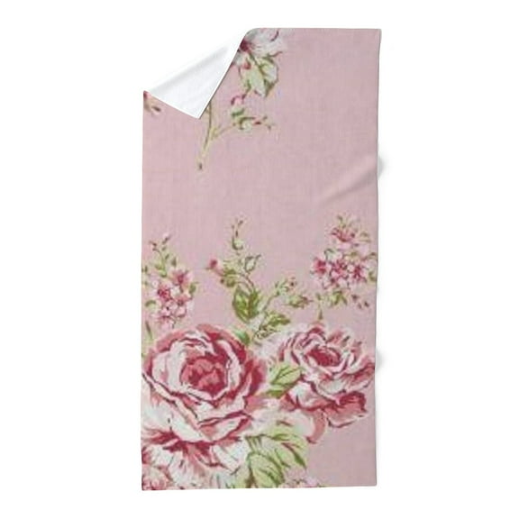 CafePress - Elegant Country Pink Roses Vintage Floral - Large Beach Towel, Soft 30"x60" Towel with Unique Design