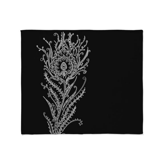 CafePress - Elegant Feather Throw Blanket - Soft Fleece Throw Blanket, 50"x60" for All Ages