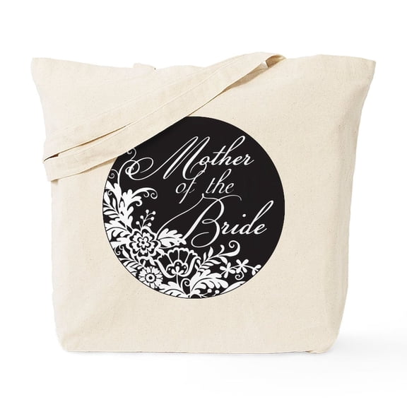 CafePress - Elegant Floral Mother Of The Bride Tote Bag - Unisex Canvas Tote Bag, Beige, 1-Piece