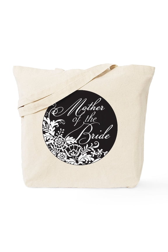 - Elegant Floral Mother Of The Bride Tote Bag - Unisex Canvas Tote Bag, Beige, 1-Piece