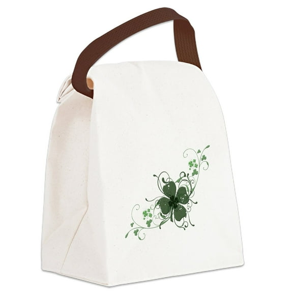 CafePress - Elegant Shamrock Design - Canvas Lunch Bag with Strap Handle