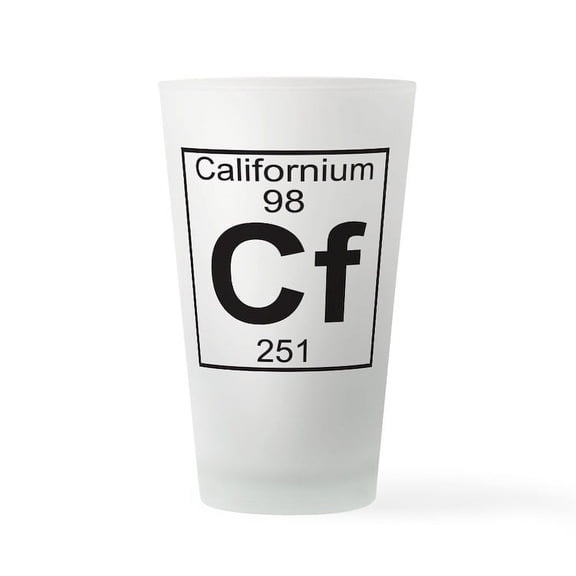 CafePress - Element 98 Cf (Californium) Full Drinking Glas - Pint Glass, Drinking Glass, 16 oz. CafePress