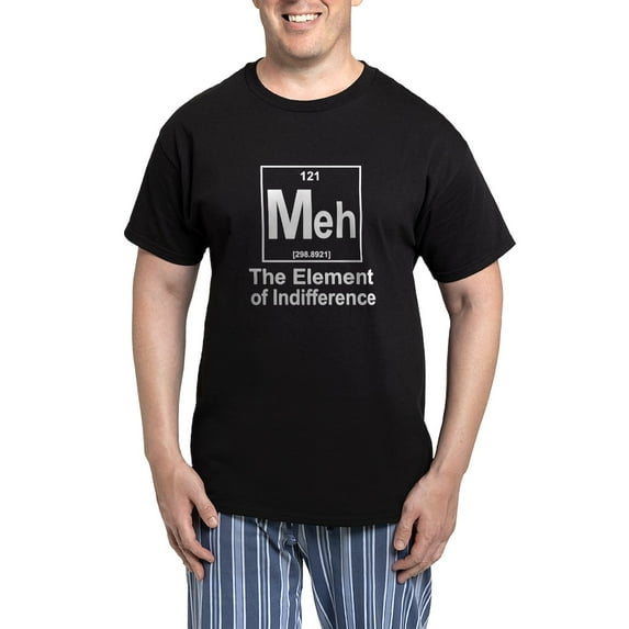 CafePress - Element Meh Men's Dark Pajamas - Men's Dark Loose Fit Cotton Pajama Set