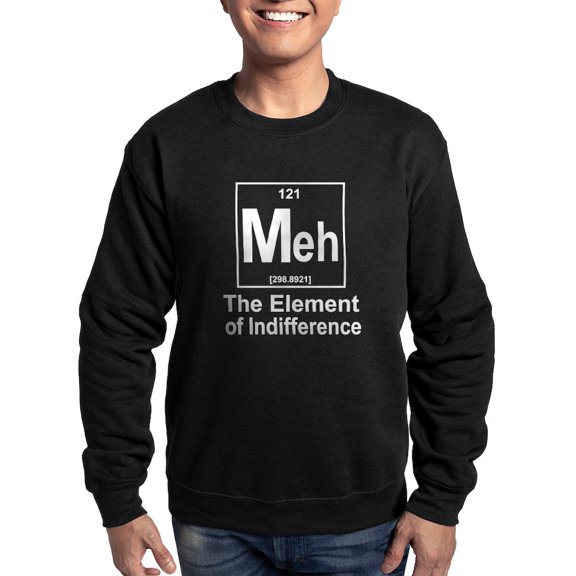 CafePress - Element Meh Sweatshirt (Dark) - Classic Crew Neck Sweatshirt