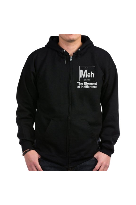- Element Meh Zip Hoodie (Dark) - Zip Hoodie, Classic Hooded Sweatshirt with Metal Zipper