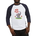 thumbnail image 1 of CafePress - Elephant With Hearts Baseball Jersey - Cotton Baseball Jersey, 3/4 Raglan Sleeve Shirt, 1 of 4