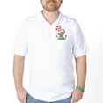 thumbnail image 1 of CafePress - Elephant With Hearts Golf Shirt - Golf Shirt, Pique Knit Golf Polo, 1 of 4