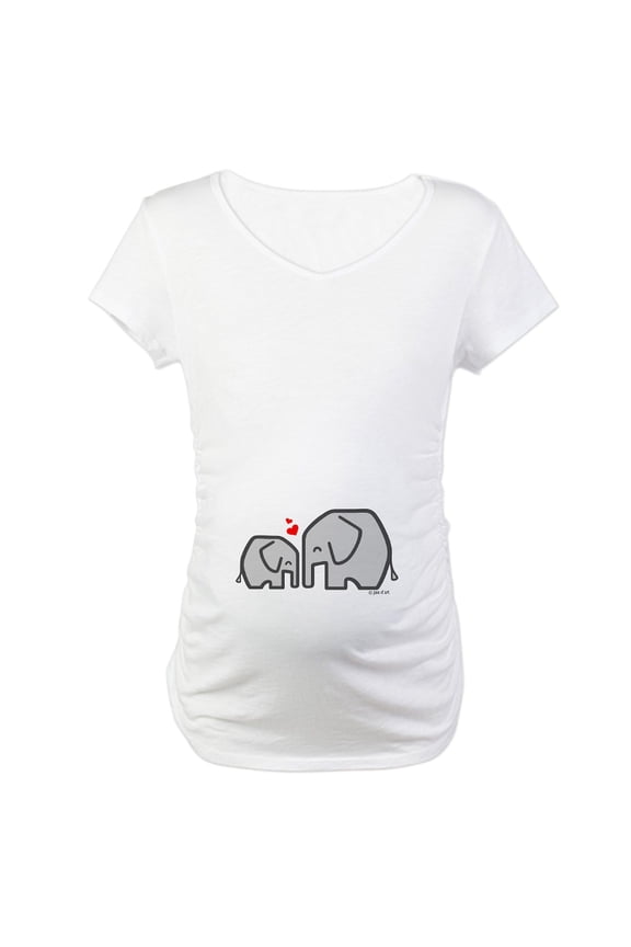 - Elephants (4) Maternity T Shirt - Cotton Maternity T-shirt, Cute & Funny Pregnancy Tee