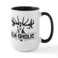 thumbnail image 1 of CafePress - Elk Oholic - 15 oz Ceramic Large White Novelty Mug, 1 of 4