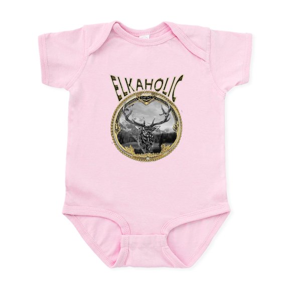 CafePress - Elkaholic Gold Infant Bodysuit - Baby Light Bodysuit, Size Newborn - 24 Months