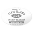 thumbnail image 1 of CafePress - Ellis Island - Sticker (Oval), 1 of 1