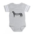 thumbnail image 1 of CafePress - Elongated Equine - Cute Infant Baby Football Bodysuit, 1 of 3