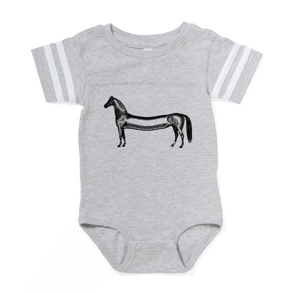CafePress - Elongated Equine - Cute Infant Baby Football Bodysuit
