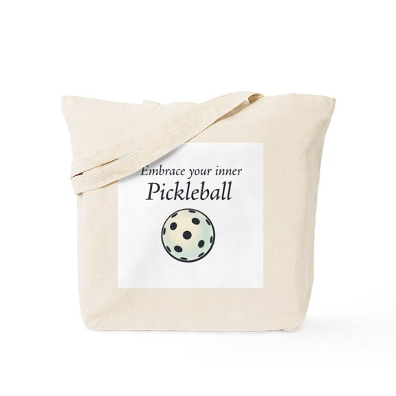 CafePress - Embrace Inner Pickleball Tote Bag - Unisex Canvas Tote Bag, Beige, 1-Piece