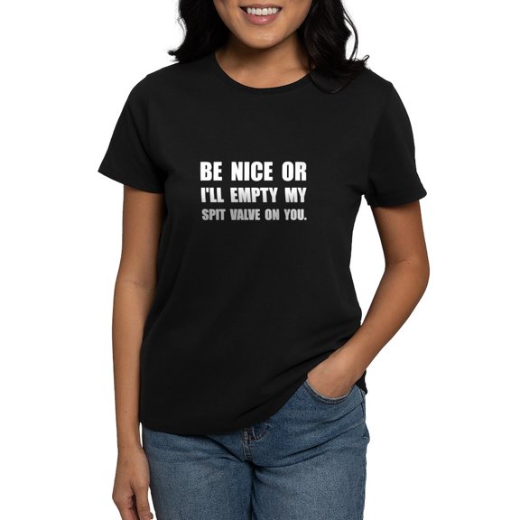CafePress - Empty My Spit Valve T Shirt - Women's Traditional Fit Dark T-Shirt