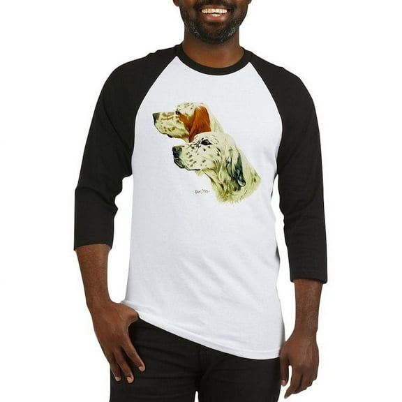 CafePress - Eng Setter Multi Baseball Jersey - Cotton Baseball Jersey, 3/4 Raglan Sleeve Shirt