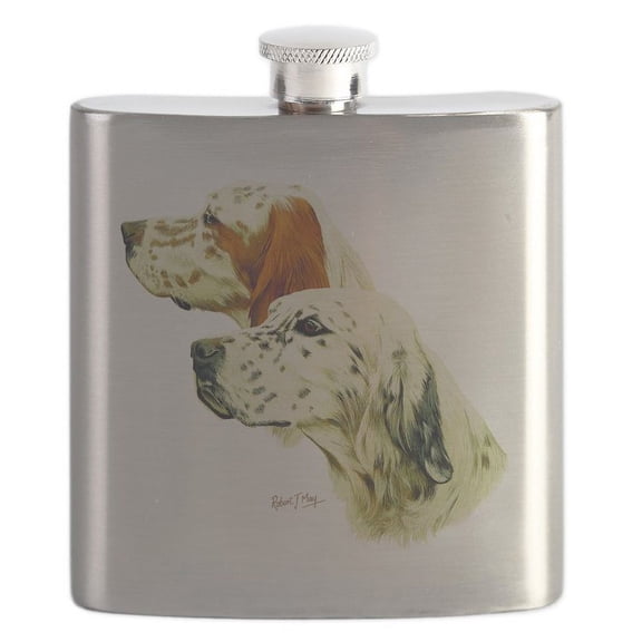 CafePress - Eng Setter Multi Flask - Stainless Steel Flask, 6oz Drinking Flask