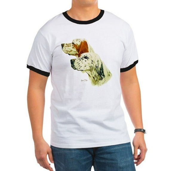 CafePress - Eng Setter Multi Ringer T - 100% Cotton Ringed T-Shirt
