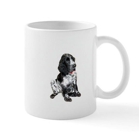 CafePress - Eng. Springer Pup (Bw) Mug - 11 oz Ceramic Mug - Novelty Coffee Tea Cup