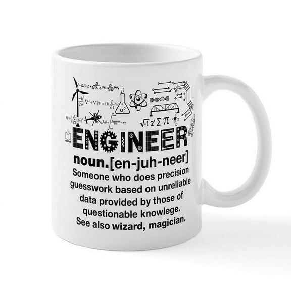 CafePress - Engineer Funny Definition Mugs - 11 oz Ceramic Mug - Novelty Coffee Tea Cup