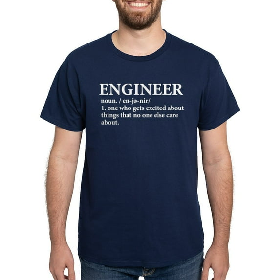 CafePress - Engineer Funny Definition T Shirt - Men's Classic Graphic Cotton T-Shirt