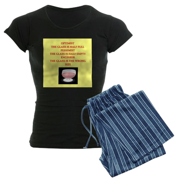 CafePress - Engineer Gifts T Shirts Women's Dark Pajamas - Women's Short Sleeve Print T-Shirt and Pants Dark Cotton Pajama Set