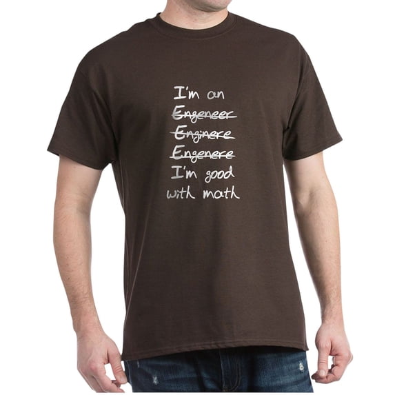 CafePress - Engineer. Im Good With Math T Shirt - Men's Classic Graphic Cotton T-Shirt