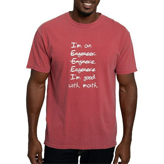 CafePress - Engineer. Im Good With Math T Shirt - Mens Comfort Colors Shirt