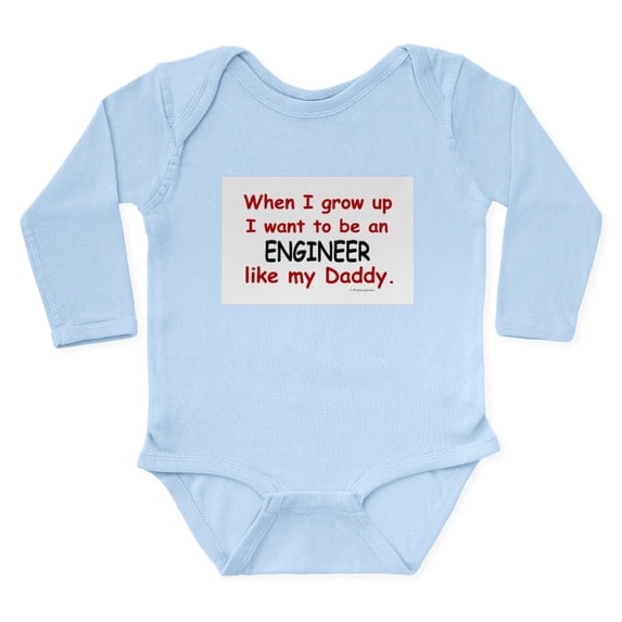 CafePress - Engineer (Like My Daddy) Infant Bodysuit Body Suit - Long Sleeve Cotton Baby Bodysuit