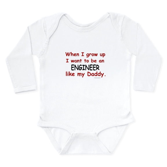 CafePress - Engineer (Like My Daddy) Infant Bodysuit Body Suit - Long Sleeve Cotton Baby Bodysuit