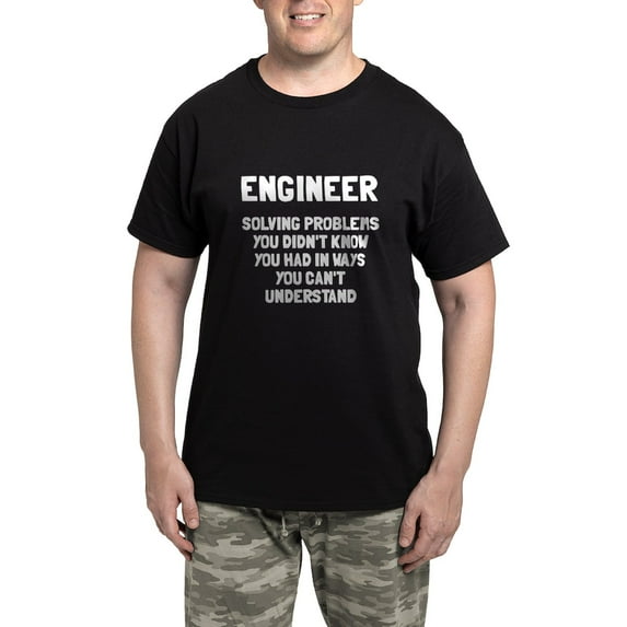 CafePress - Engineer Solving Problems Men's Dark Pajamas - Men's Dark Loose Fit Cotton Pajama Set