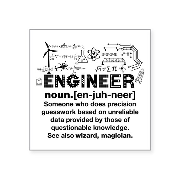 CafePress - Engineer Sticker - Square Sticker 3" x 3"