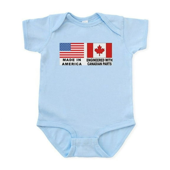 CafePress - Engineered With Canadian Parts Infant Bodysuit - Baby Light Bodysuit, Size Newborn - 24 Months