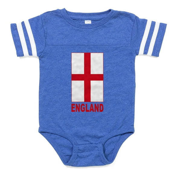 CafePress - England_B - Cute Infant Baby Football Bodysuit