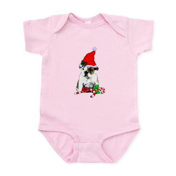CafePress - English Bulldog Christmas Body Suit - Baby Light Bodysuit, Size Newborn - 24 Months