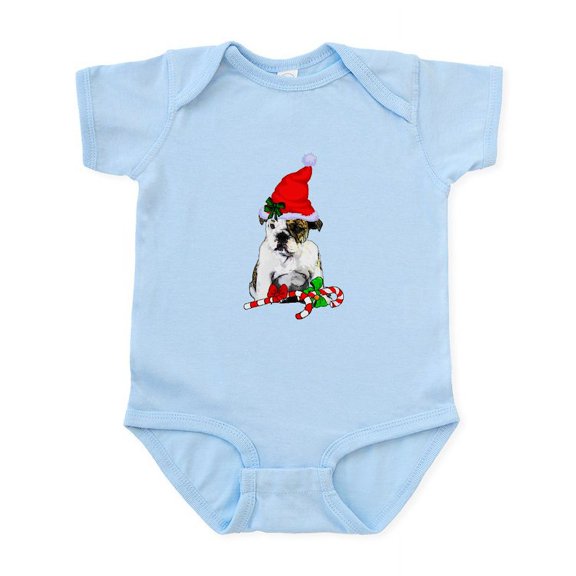 CafePress - English Bulldog Christmas Body Suit - Baby Light Bodysuit, Size Newborn - 24 Months