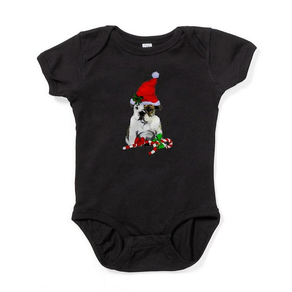 CafePress - English Bulldog Christmas Body Suit - Cute Infant Bodysuit Baby Romper - Size Newborn - 24 Months