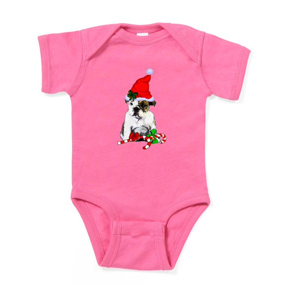CafePress - English Bulldog Christmas Body Suit - Cute Infant Bodysuit Baby Romper - Size Newborn - 24 Months