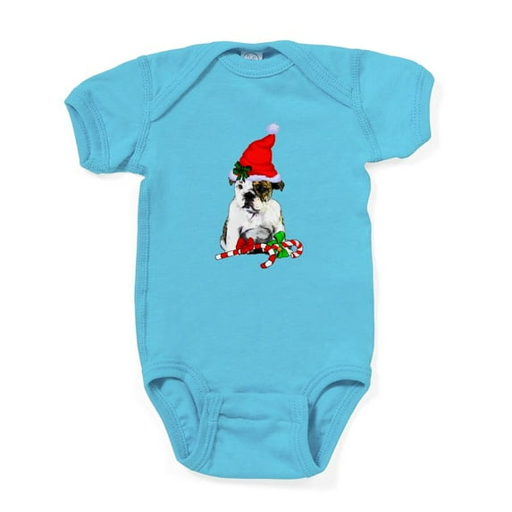 CafePress - English Bulldog Christmas Body Suit - Cute Infant Bodysuit Baby Romper - Size Newborn - 24 Months