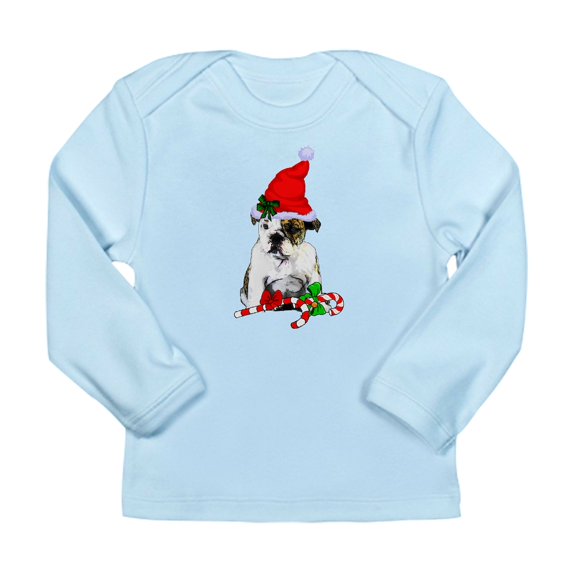 CafePress - English Bulldog Christmas Long Sleeve T Shirt - Long Sleeve Infant T-Shirt