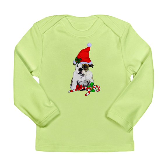 CafePress - English Bulldog Christmas Long Sleeve T Shirt - Long Sleeve Infant T-Shirt
