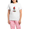 thumbnail image 1 of CafePress - English Bulldog Christmas Pajamas - Women's Short Sleeve Print T-Shirt and Pants Light Cotton Pajama Set, 1 of 7