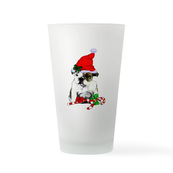 CafePress - English Bulldog Christmas - Pint Glass, Drinking Glass, 16 oz. CafePress