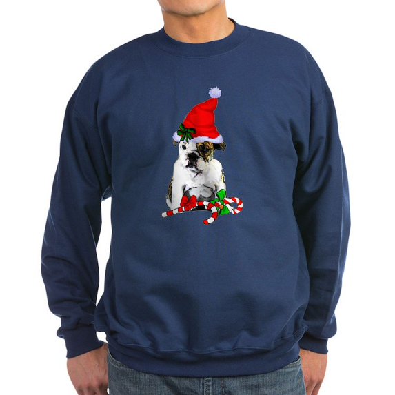 CafePress - English Bulldog Christmas Sweatshirt - Classic Crew Neck Sweatshirt