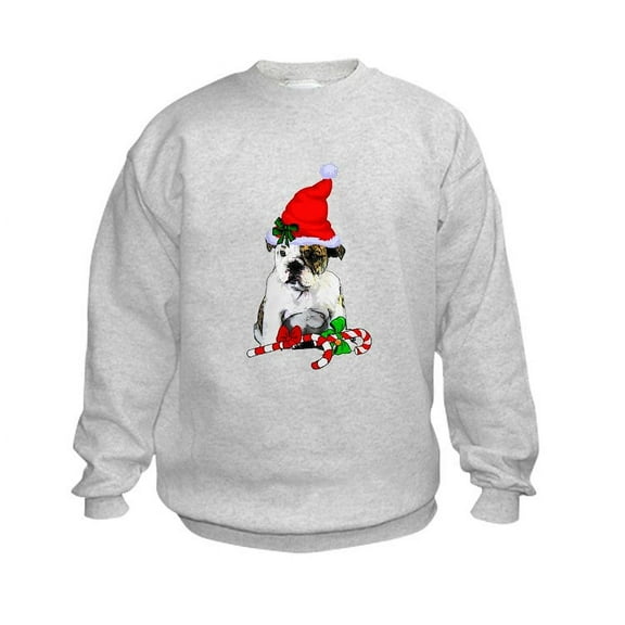 CafePress - English Bulldog Christmas Sweatshirt - Kids Sweatshirt, Youth Crew Neck Sweatshirt